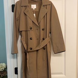 GB Girls Tan Double-Breasted Trench Coat